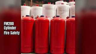 Supressão de incêndio em cilindro FM200 de aço